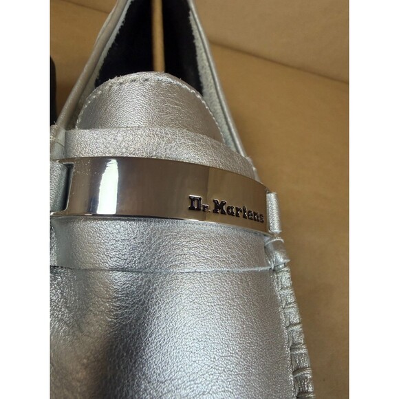 Dr. Martens Penton II Quad Metallic Silver Leather Platform Loafers Sz. M 11/W12 main image 14